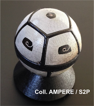 Capteur inductif de proximité 3D avec 11 inductances réparties sur deux demi-sphères